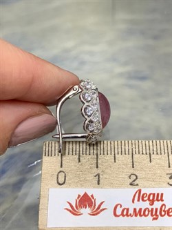 *Серьги Розовый Турмалин цв Белое арт. 2790633-661 вес 8,2 г - фото 162248 *Серьги Розовый Турмалин цв Белое арт. 2790633-661 вес 8,2 г - фото 162248