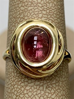 *Кольцо р.17,5 Розовый Турмалин цв Лимонное арт. 1790303-453 вес 3,16 г - фото 162274 *Кольцо р.17,5 Розовый Турмалин цв Лимонное арт. 1790303-453 вес 3,16 г - фото 162274