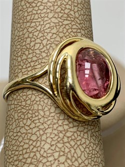 *Кольцо р.17,5 Розовый Турмалин цв Лимонное арт. 1790303-453 вес 3,16 г - фото 162275 *Кольцо р.17,5 Розовый Турмалин цв Лимонное арт. 1790303-453 вес 3,16 г - фото 162275