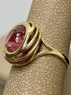 *Кольцо р.17,5 Розовый Турмалин цв Лимонное арт. 1790303-453 вес 3,16 г - фото 162276 *Кольцо р.17,5 Розовый Турмалин цв Лимонное арт. 1790303-453 вес 3,16 г - фото 162276