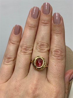 *Кольцо р.17,5 Розовый Турмалин цв Лимонное арт. 1790303-453 вес 3,16 г - фото 162278 *Кольцо р.17,5 Розовый Турмалин цв Лимонное арт. 1790303-453 вес 3,16 г - фото 162278