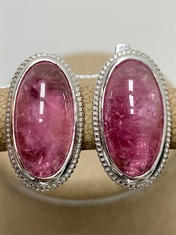 *Серьги Розовый Турмалин цв Белое арт. 2791770-769 вес 6,57 г - фото 162294 *Серьги Розовый Турмалин цв Белое арт. 2791770-769 вес 6,57 г - фото 162294