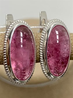 *Серьги Розовый Турмалин цв Белое арт. 2791770-769 вес 6,57 г - фото 162295 *Серьги Розовый Турмалин цв Белое арт. 2791770-769 вес 6,57 г - фото 162295