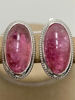 *Серьги Розовый Турмалин цв Белое арт. 2791770-769 вес 6,57 г - фото 162297 *Серьги Розовый Турмалин цв Белое арт. 2791770-769 вес 6,57 г - фото 162297