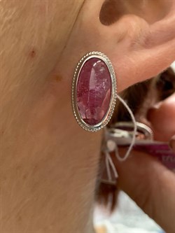 *Серьги Розовый Турмалин цв Белое арт. 2791770-769 вес 6,57 г - фото 162298 *Серьги Розовый Турмалин цв Белое арт. 2791770-769 вес 6,57 г - фото 162298