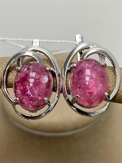 *Серьги Розовый Турмалин цв Белое арт. 2790526-614 вес 7,47 г - фото 162314 *Серьги Розовый Турмалин цв Белое арт. 2790526-614 вес 7,47 г - фото 162314