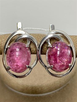 *Серьги Розовый Турмалин цв Белое арт. 2790526-614 вес 7,47 г - фото 162316 *Серьги Розовый Турмалин цв Белое арт. 2790526-614 вес 7,47 г - фото 162316