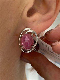 *Серьги Розовый Турмалин цв Белое арт. 2790526-614 вес 7,47 г - фото 162319 *Серьги Розовый Турмалин цв Белое арт. 2790526-614 вес 7,47 г - фото 162319