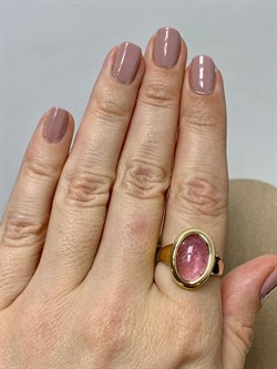 *Кольцо р.19 Розовый Турмалин цв Лимонное арт. 1790262-141 вес 4,4 г - фото 162328 *Кольцо р.19 Розовый Турмалин цв Лимонное арт. 1790262-141 вес 4,4 г - фото 162328