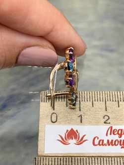 *Серьги Микс Аметист Голубой Топаз цв Красное арт. 2640035-763 вес 6,18 г - фото 162504 *Серьги Микс Аметист Голубой Топаз цв Красное арт. 2640035-763 вес 6,18 г - фото 162504