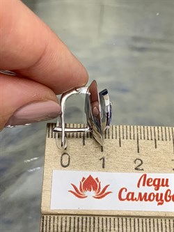 *Серьги Танзанит цв Белое арт. 2-107-353/2-31-404 (вес 6,37 г) - фото 162528