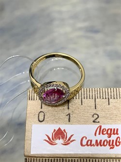 *Кольцо р.18,5 Розовый Сапфир цв Лимонное арт. 1-106-656-45-625 (вес 3,41 г) - фото 162699 *Кольцо р.18,5 Розовый Сапфир цв Лимонное арт. 1-106-656-45-625 (вес 3,41 г) - фото 162699