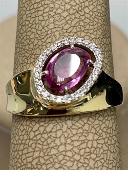 *Кольцо р.18,5 Розовый Сапфир цв Лимонное арт. 1-106-656-45-625 (вес 3,41 г) - фото 162703 *Кольцо р.18,5 Розовый Сапфир цв Лимонное арт. 1-106-656-45-625 (вес 3,41 г) - фото 162703