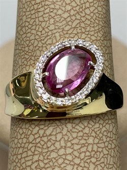 *Кольцо р.18,5 Розовый Сапфир цв Лимонное арт. 1-106-656-45-625 (вес 3,41 г) - фото 162704 *Кольцо р.18,5 Розовый Сапфир цв Лимонное арт. 1-106-656-45-625 (вес 3,41 г) - фото 162704