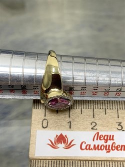 *Кольцо р.18,5 Розовый Сапфир цв Лимонное арт. 1-106-656-45-625 (вес 3,41 г) - фото 162707 *Кольцо р.18,5 Розовый Сапфир цв Лимонное арт. 1-106-656-45-625 (вес 3,41 г) - фото 162707