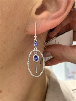 *Серьги Танзанит цв Белое арт. 2-207844-00-31-893 вес 4,74 г - фото 162744