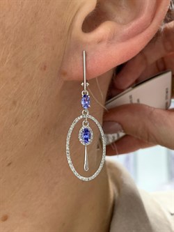 *Серьги Танзанит цв Белое арт. 2-207844-00-31-893 вес 4,74 г - фото 162745