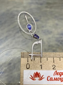 *Серьги Танзанит цв Белое арт. 2-207844-00-31-893 вес 4,74 г - фото 162746