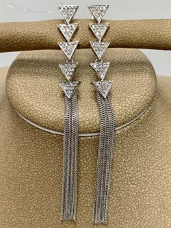 *Серьги Белый Бр цв Белое арт. 2-107-705-454 вес 6,34 г - фото 162789 *Серьги Белый Бр цв Белое арт. 2-107-705-454 вес 6,34 г - фото 162789