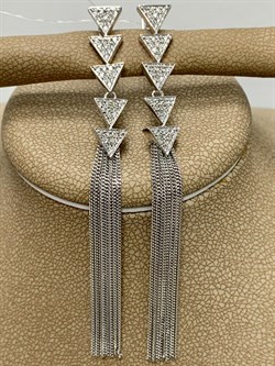 *Серьги Белый Бр цв Белое арт. 2-107-705-454 вес 6,34 г - фото 162791 *Серьги Белый Бр цв Белое арт. 2-107-705-454 вес 6,34 г - фото 162791