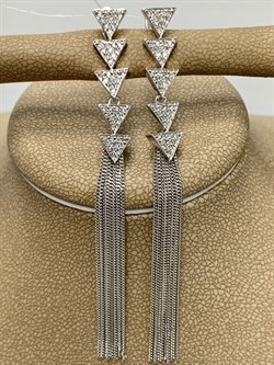 *Серьги Белый Бр цв Белое арт. 2-107-705-454 вес 6,34 г - фото 162792 *Серьги Белый Бр цв Белое арт. 2-107-705-454 вес 6,34 г - фото 162792