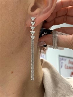 *Серьги Белый Бр цв Белое арт. 2-107-705-454 вес 6,34 г - фото 162793 *Серьги Белый Бр цв Белое арт. 2-107-705-454 вес 6,34 г - фото 162793