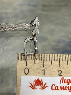 *Серьги Белый Бр цв Белое арт. 2-107-705-454 вес 6,34 г - фото 162795 *Серьги Белый Бр цв Белое арт. 2-107-705-454 вес 6,34 г - фото 162795