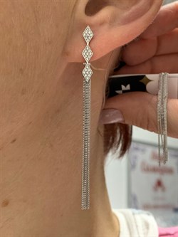 *Серьги Белый Бр цв Белое арт. 2-107-707-639 (вес 4,01 г) - фото 162850 *Серьги Белый Бр цв Белое арт. 2-107-707-639 (вес 4,01 г) - фото 162850