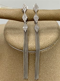 *Серьги Белый Бр цв Белое арт. 2-107-707-639 (вес 4,01 г) - фото 162851 *Серьги Белый Бр цв Белое арт. 2-107-707-639 (вес 4,01 г) - фото 162851