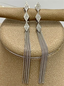 *Серьги Белый Бр цв Белое арт. 2-107-707-639 (вес 4,01 г) - фото 162854 *Серьги Белый Бр цв Белое арт. 2-107-707-639 (вес 4,01 г) - фото 162854