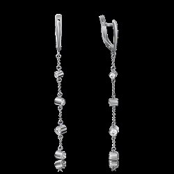 *Серьги Белый Фианит цв Белое арт. 02-4288-00-501-1120-38-326 (вес 3,91 г) - фото 16286 *Серьги Белый Фианит цв Белое арт. 02-4288-00-501-1120-38-326 (вес 3,91 г) - фото 16286