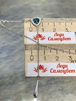 *Колье р.45-50 Голубой Топаз Лондон цв Белое арт. 6-260448-00-10-210  вес 4,42 г - фото 162870 *Колье р.45-50 Голубой Топаз Лондон цв Белое арт. 6-260448-00-10-210  вес 4,42 г - фото 162870