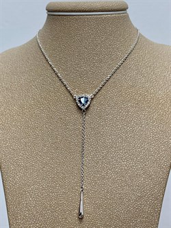 *Колье р.45-50 Голубой Топаз Лондон цв Белое арт. 6-260448-00-10-210  вес 4,42 г - фото 162878 *Колье р.45-50 Голубой Топаз Лондон цв Белое арт. 6-260448-00-10-210  вес 4,42 г - фото 162878