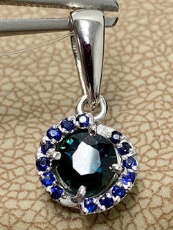 *Подвеска Синий Сапфир цв Белое арт. 3-470/1-02-015 вес 1,05 г - фото 162887 *Подвеска Синий Сапфир цв Белое арт. 3-470/1-02-015 вес 1,05 г - фото 162887