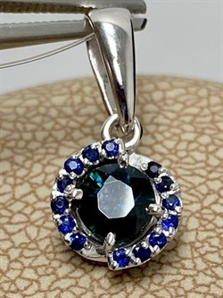 *Подвеска Синий Сапфир цв Белое арт. 3-470/1-02-015 вес 1,05 г - фото 162888 *Подвеска Синий Сапфир цв Белое арт. 3-470/1-02-015 вес 1,05 г - фото 162888