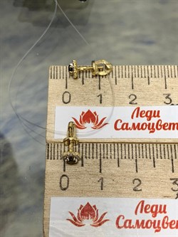 *Пусеты Белый и Черный Бр цв Лимонное арт. 2-104-191-55-315  (вес 1,33 г) - фото 162904 *Пусеты Белый и Черный Бр цв Лимонное арт. 2-104-191-55-315  (вес 1,33 г) - фото 162904