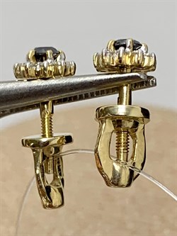 *Пусеты Белый и Черный Бр цв Лимонное арт. 2-104-191-55-315  (вес 1,33 г) - фото 162907 *Пусеты Белый и Черный Бр цв Лимонное арт. 2-104-191-55-315  (вес 1,33 г) - фото 162907