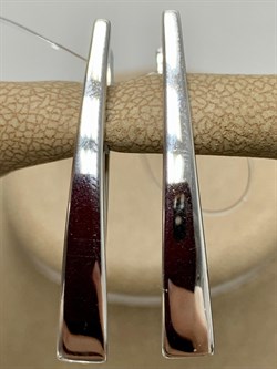 *Серьги Прищепки Белый Родий арт. 402002-146-150 Вес 3,7 г - фото 163018 *Серьги Прищепки Белый Родий арт. 402002-146-150 Вес 3,7 г - фото 163018
