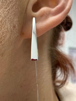 *Серьги Прищепки Белый Родий арт. 402002-146-150 Вес 3,7 г - фото 163020 *Серьги Прищепки Белый Родий арт. 402002-146-150 Вес 3,7 г - фото 163020