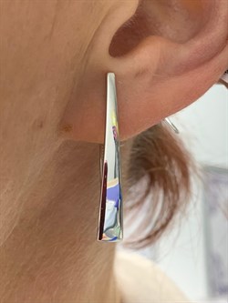 *Серьги Прищепки Белый Родий арт. 402002-146-150 Вес 3,7 г - фото 163021 *Серьги Прищепки Белый Родий арт. 402002-146-150 Вес 3,7 г - фото 163021