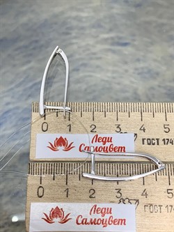 *Серьги Прищепки Белый Родий арт. 402002-146-150 Вес 3,7 г - фото 163025 *Серьги Прищепки Белый Родий арт. 402002-146-150 Вес 3,7 г - фото 163025