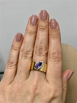 *Кольцо р.18 Танзанит цв Лимонное арт. 1-107-343/1-31-823 вес 8,05 г - фото 163080