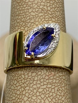 *Кольцо р.18 Танзанит цв Лимонное арт. 1-107-343/1-31-823 вес 8,05 г - фото 163081