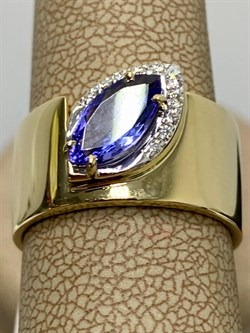 *Кольцо р.18 Танзанит цв Лимонное арт. 1-107-343/1-31-823 вес 8,05 г - фото 163082