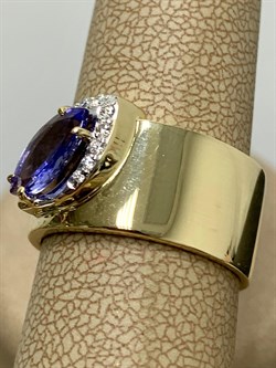 *Кольцо р.18 Танзанит цв Лимонное арт. 1-107-343/1-31-823 вес 8,05 г - фото 163083