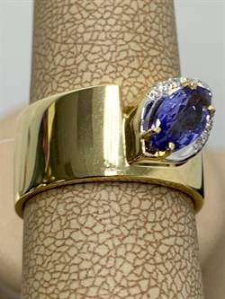 *Кольцо р.18 Танзанит цв Лимонное арт. 1-107-343/1-31-823 вес 8,05 г - фото 163084