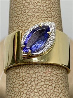 *Кольцо р.18 Танзанит цв Лимонное арт. 1-107-343/1-31-823 вес 8,05 г - фото 163085