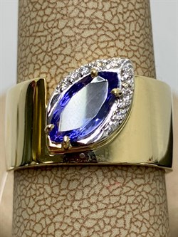 *Кольцо р.18 Танзанит цв Лимонное арт. 1-107-343/1-31-823 вес 8,05 г - фото 163087