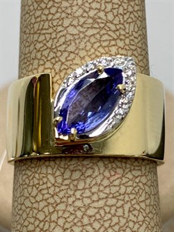 *Кольцо р.18 Танзанит цв Лимонное арт. 1-107-343/1-31-823 вес 8,05 г - фото 163088