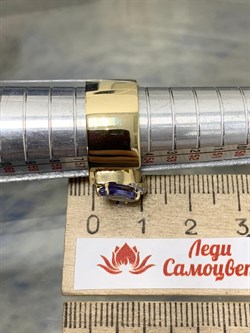 *Кольцо р.18 Танзанит цв Лимонное арт. 1-107-343/1-31-823 вес 8,05 г - фото 163090